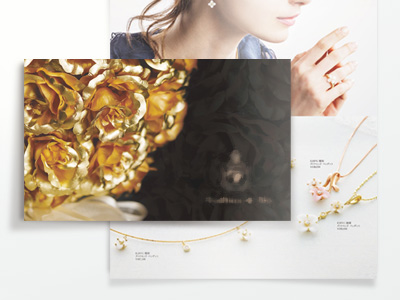 ジュエリー展示会の小型パンフレット